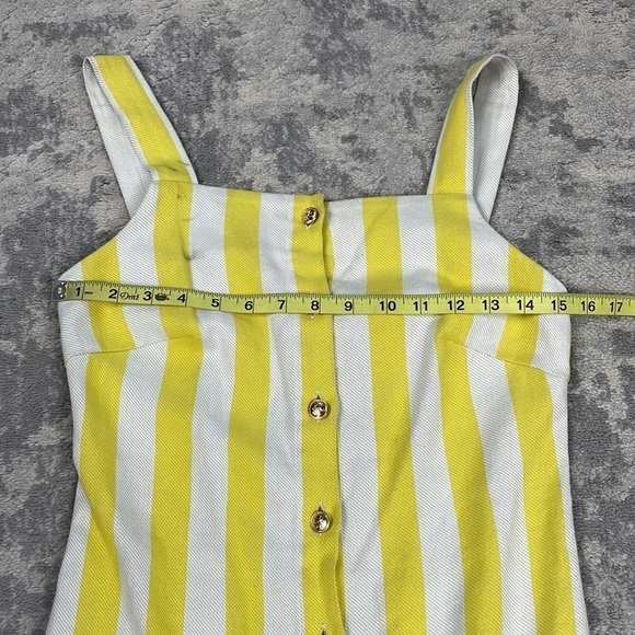 NWT Miguelina Pippa Striped Italian Jumper Dress Yellow White Sz S - Picture 10 of 16
